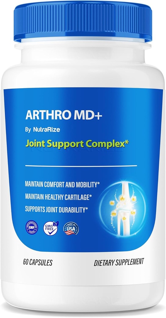 Arthro MD+ Capsules, Official Arthro MD Joint Support, All Natural Formula to Support Flexibility and Mobility, Premium Pills for Healthy Joints, Arthro M D Review (60 Capsules)