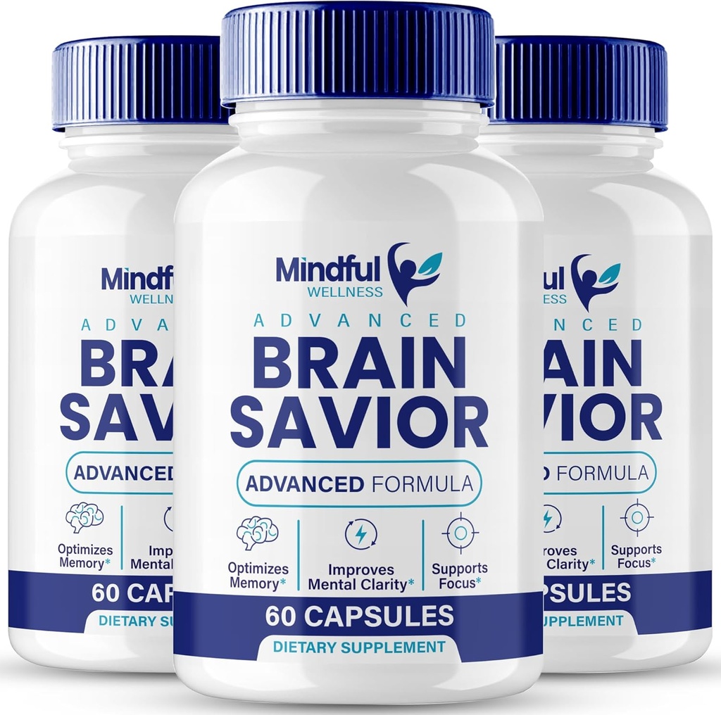 Cerveau Sauveur Suppléments Cerveau pour la mémoire et les capsules de focus, BrainSavior Formule avancée Brain Health Support - maximum de force Nootropics Brain-Savior Tous les avis de soutien naturel (3 Pack)