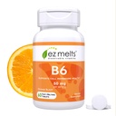 EZ Melts Vitamine dissolvable B6 50 mg, sans sucre, 1 mois d'approvisionnement - 1 paquet