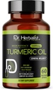 Dr. HERBALIST Turmeric Curcumin Oil Capsules 1600mg - 60 Capsules Exclusivement Absorbant à jeun , Végétarien , Végétarien , Cold-Pressed , High Potency I AKA Haldi Capsules (1 Pack : 60 Capsules)