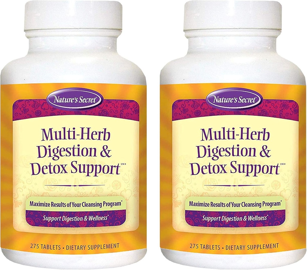 Nature Secret Digestion Multi-Herbes & Support Detox - 275 comprimés - 2 packs