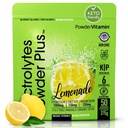 Poudre d'électrolytes Plus (50 portions), 0 Calorie Keto, 0 Sucre, Pas de maltodextrine,1000mg Potassium,120mg Calcium,120mg Magnésium, Poudre d'hydratation (50 portions, Lémonade)