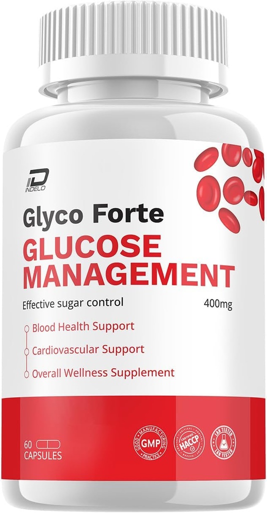 Glyco Forte Capsules - Glycoforte Advanced Supplement, Glyco Forte Toutes les formules naturelles pour maintenir des niveaux sains, soutien énergétique global, Glycoforte Maximum Strength, (1 boîte - 60 capsules)