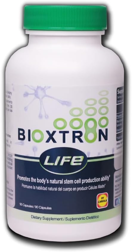 Bioxtron Life Supplément de cellules souches AFA - Tissus et cellules régénérés - Douleurs articulaires et musculaires - Fatigue - Soutien du système immunitaire - Formule naturelle Blue Green Algae Aphanizomenon Flos-Aquae - 90 capsules