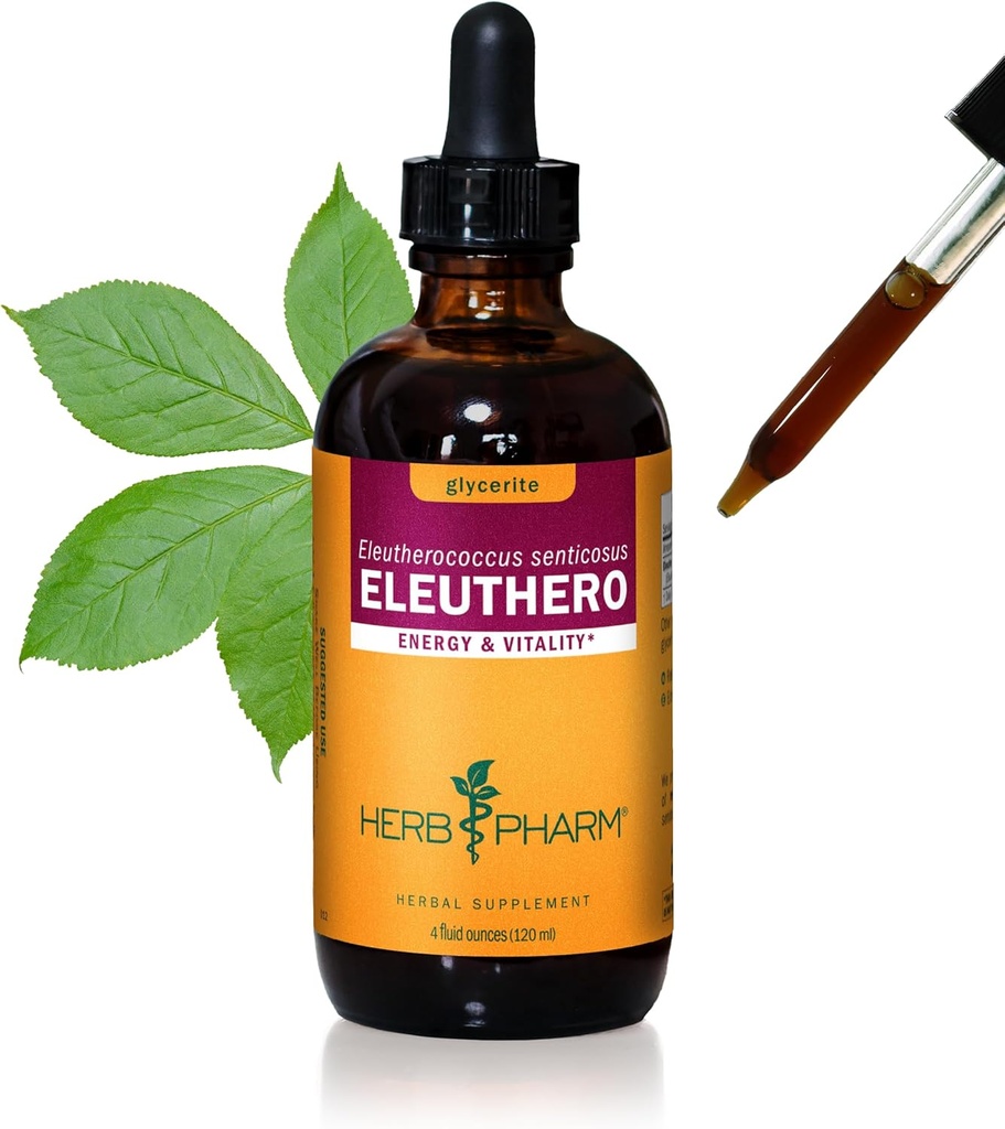 Herb Pharm Eleuthero glycérite liquide pour l'énergie et l'endurance, glycérite sans alcool, 4 once