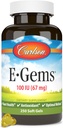 Carlson - E-Gems, 100 UI, Heart Health & Optimal Wellness, Antioxydant, 250 gels mous