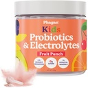 Poudre de probiotiques et d'électrolytes pour enfants - Poudre d'électrolytes pour l'hydratation, la digestion et l'immunité - Probiotiques avec minéraux essentiels - Poudre d'électrolytes Pas de sucre pour les enfants actifs