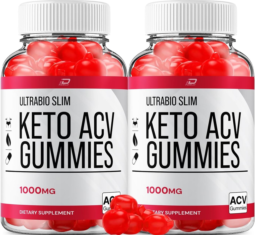 Supplément diététique Ultra Bio Slim Keto Plus ACV Gummies - UltraBio Slim Keto Apple Cider Vinegar Gummies Avis, maximum de force BioSlim Gummies pour la gestion avancée du poids (2 Pack - 120 Gummies)