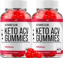 Supplément diététique Ultra Bio Slim Keto Plus ACV Gummies - UltraBio Slim Keto Apple Cider Vinegar Gummies Avis, maximum de force BioSlim Gummies pour la gestion avancée du poids (2 Pack - 120 Gummies)