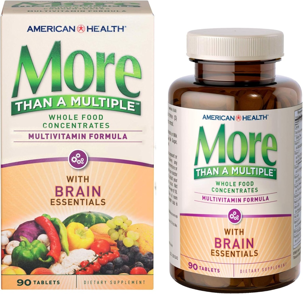 American Health More Than a Multiple with Brain Essentials Tablets, 90 Count