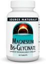 Source Naturelles Bis-Glycinate de magnésium, Supérieur Biodisponible Chélalate*, Chélaté pour absorption accrue, 200 mg par portion - 60 comprimés