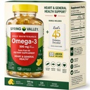 Spring Valley Omega-3 de l'huile de poisson 500 mg 120 Compte, SoftGels, complément alimentaire général et de santé cardiaque avec 45 Diabète Décodé de Luall