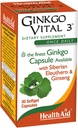 HealthAid Ginkgo Vital 3 – Once-Daily Softgel with Ginkgo Biloba, Siberian Eleuthero & Korean Ginseng | Supports Mental Clarity & Circulation | 30 Softgels