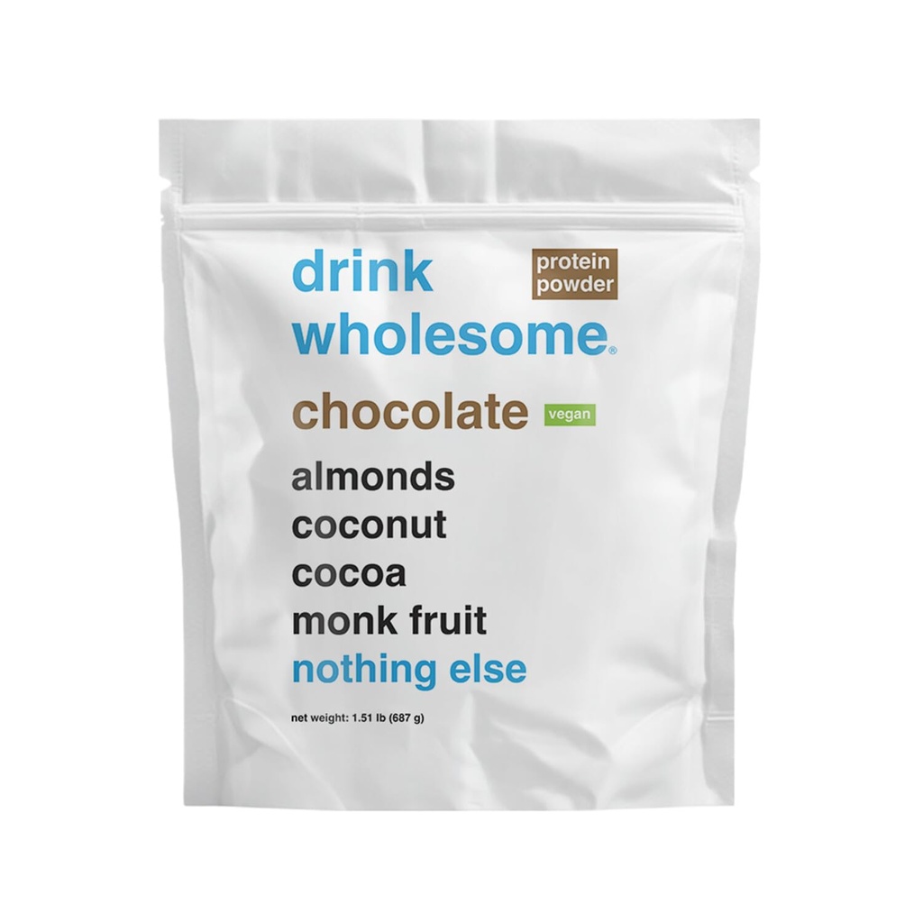 boisson saine chocolat végétalien poudre de protéines d'amande pour les stomachs sensibles Additive & Sans produits laitiers