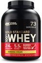 Optimum Nutrition Or Standard 100% poudre de protéines de lactosérum, crème de banane, 5 livres (emballage mai Vary)