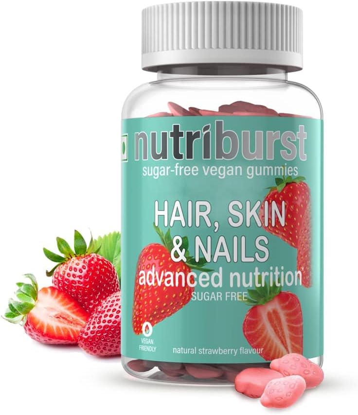 NUTRIBURS Cheveux, peau et ongles UKs Marque la plus fiable de Biotin Gommies capillaires pour la peau, les cheveux et les ongles sains.
