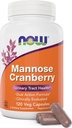 Nourriture Mannose Cranberry, 120 gélules de légumes - avec CIP - 450mg dMannose, 250mg Cranberry entier - Nettoyant de la vésicule et santé urinaire* - supplément végétalien amical, non-OGM