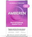 Amberen Periménopause, soulagement multisymptômes Peri-Ménopause, vitamine B, supplément de vitamine E et d'antioxydants, cliniquement démontré pour aider à soutenir l'équilibre hormonal, les éclairs chauds et les sueurs nocturnes, 60 comte