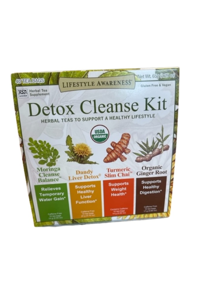 Kit de nettoyage de désintoxication, thés à base de plantes pour soutenir un mode de vie sain 40 sachets