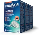 Sel de NavagePod avec Alkalol (3 30-Packs) - Conçu exclusivement pour le rinçage nasal de Navage - Sinus Rinse Alkalol Pods pour le soulagement rapide (90 SaltPod Recharges)