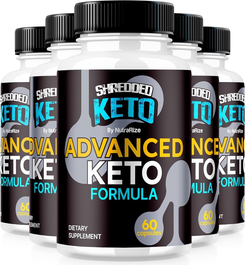 (5 Pack) Shredded Keto Pills, Premium Keto Shred Weight Loss Capsules, All Natural Keto Supplement to Support Fitness and Body Goals, Official ShreddedKeto Reviews (300 Capsules)