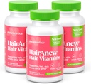 CheveuxNouveaux Vitamines de croissance des cheveux pour les cheveux plus forts , Travaille pour les femmes et les hommes Tous les types de cheveux , 11 Vitamines et ingrédients capillaires , 5000mcg Biotin , Vegan , Testé indépendamment 60 Capsules (3)