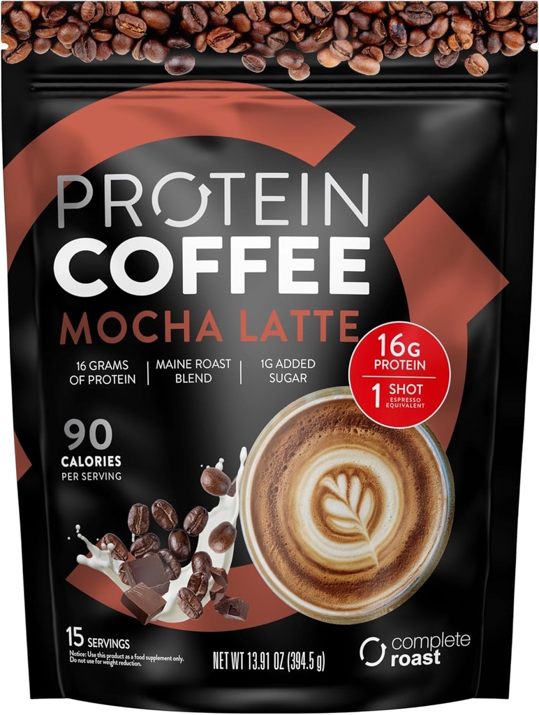 Rôtissement complet- Mocha Latte- Protéine gourmande Café- Maine Rôtissement Mélange