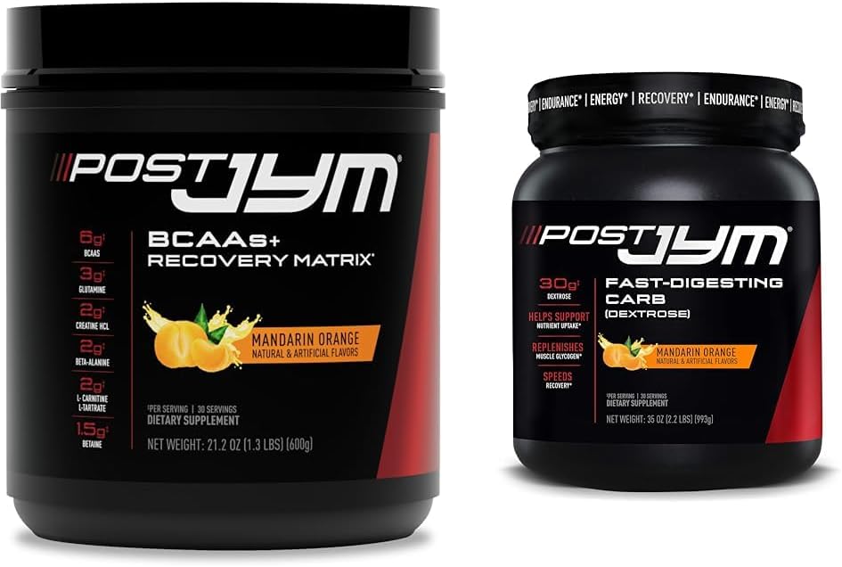 Post JYM Active Matrix Post-Workout BCAAs, Glutamine, Creatine HCL & Dextrose Carbs for Muscle Growth, Strength & Recovery, 30 Servings
