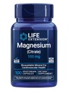 Durée de vie Citrate de magnésium 100 mg Capsules végétariennes, Bleu, 100 Compte