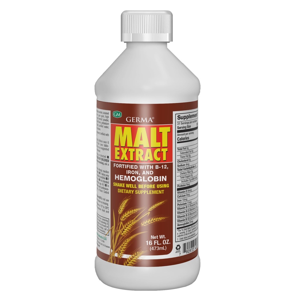 Extrait de Malte 16oz Extrait de Malt Fortifié avec B-12 et Fer 2pk