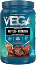 Vega Protein + Nutrition - 20g Protéine végétale de pois, Chocolat, 17 portions, Vegan Céto Superfood, Antioxydant-Rich, sans gluten, sans lait, faible teneur en glucides, 1,4 lb (paquetage mai Vary)
