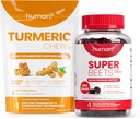 Humannes Turmeric Chews and Heart Gummies Zéro sucre