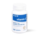 MAJOR Vitamine C-500 mg Acide ascorbique - Comprimés de vitamine C - Supplément alimentaire - 100 Compte (1 paquet)