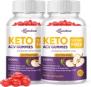 Gummies Keto Acv pour la perte de poids avancée et Belly Fat Burn - Pro Active Super Apple Cider Vinegar Gummies - Rapid Fat Burner Supplément Diet pour les femmes hommes - sans sucre et sans gluten (1000MG)