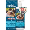 Alaska Naturals Wild Alaskan Fish Oil Complement for Dogs Peau and Coat with EPA DHA Omega 3 Fatty Acides Sustainable Liquid Food Topper 32 oz. Pompe