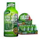 Vitamine Energy Focus+ Extra Strength Energy Shot Grape 12 Pack, 260mg Caféine naturelle, B-Vitamines, CoQ10, Acides aminés, Focus, Productivité et Clarté, Zéro sucre, Sans gluten, 1,93 fl oz