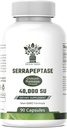 Serrapeptase Supplément 40 000 SPU - Enzyme protéolytique tout naturel pour la santé des sinus, des voies respiratoires et des articulations - Capsules sans OGM, sans gluten et amies des végétaliens - 90 Capsules