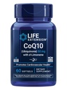 Life Extension Super-Absorbable CoQ10 (Ubiquinone) avec d-Limonène, Supplément santé cardiaque, soulage la fatigue générale, anti-stress oxydant, 50 mg, non-OGM, sans gluten, 60 softgels