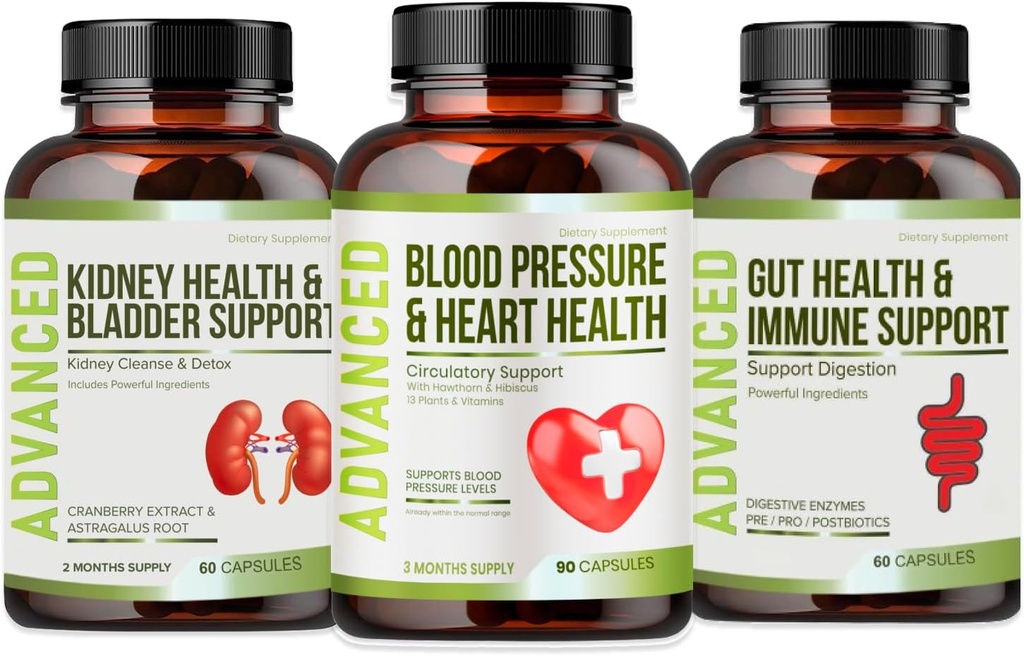 Santé cardiaque Supplément de soutien de la pression artérielle - Soutenir la pression artérielle et la circoncision saine Naturellement avec Hawthorn Berry & Hibiscus. Vitamines Pills pour l'hypertension et le cœur en santé.