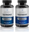 VITASEI Testronix Booster pour hommes (60 capsules) + Prostabionic Prostate Dietary Suppléments pour hommes (60 capsules)