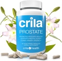 CRILA Suppléments Prostate pour les hommes - 60 Ct. I Formule naturelle pour moins de voyages dans les salles de bain* et amélioration du sommeil*, support prostate breveté avec aucun extrait de Palmetto de scie et aucun effet secondaire*