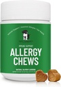 Allergy Relief Chews: Soothe Itchy Dogs with Immunity Support – Dog Allergy Chews, Probiotics for Dogs, Seasonal Allergies, Skin and Coat Supplement - 60 Tasty Bites, Brown