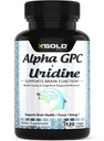 Alpha Gpc + Uridine 900mg – Nootrope puissant pour Boost Focus, Mémoire, Énergie, Mood & Performance cognitive – 120 Capsules végétariennes