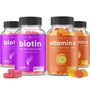 Gommies de biotine NutraChamps (2 paquets) et Gommies de vitamine C (2 paquets) 4 paquets