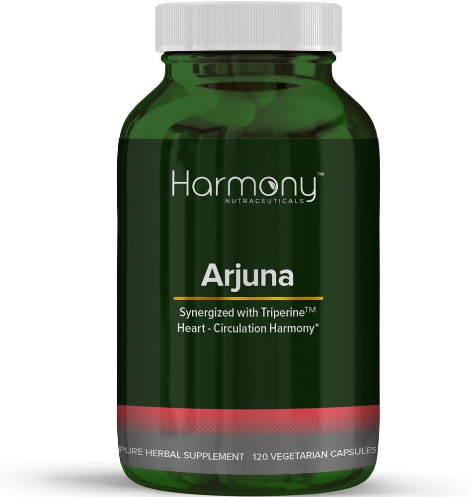 Arjuna Supreme – Synergized with Triperine - HIghest Potency Maximum Bioactivité Liposomique Harmony Herb Nutraceuticals du Dr Gumman pour le soutien cardiovasculaire – 120 Capsules Vegan