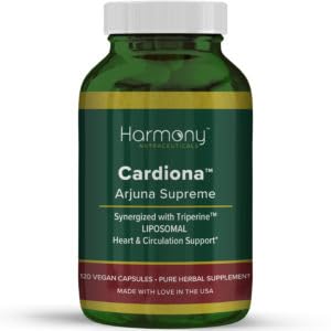 Arjuna Supreme – Synergized with Triperine - HIghest Potency Maximum Bioactivité Liposomique Harmony Herb Nutraceuticals du Dr Gumman pour le soutien cardiovasculaire – 120 Capsules Vegan