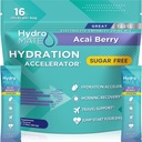 Electrolyte Powder Sugar-Free Hydration Packets Acai Berry HydroMATE 16 Sticks