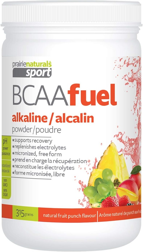 Prairies naturelles PH Équilibré BCAA Carburant, punch aux fruits, 11.2 Ounce