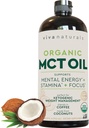 Viva Naturals Organic MCT Huile, 32 fl oz – MCT huile pour café, USDA biologique, non-OGM, Paleo certifié et Keto amical, soutient l'énergie et la clarté mentale