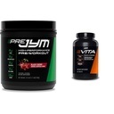 JYM Supplément Science PRE JYM 30 portions - Black Cherry & Vita JYM Sports Multivitamine & Mineral Support, Vitamine A, C, B6, B12, E, K, Boron, Biotine, Potassium 60 comprimés